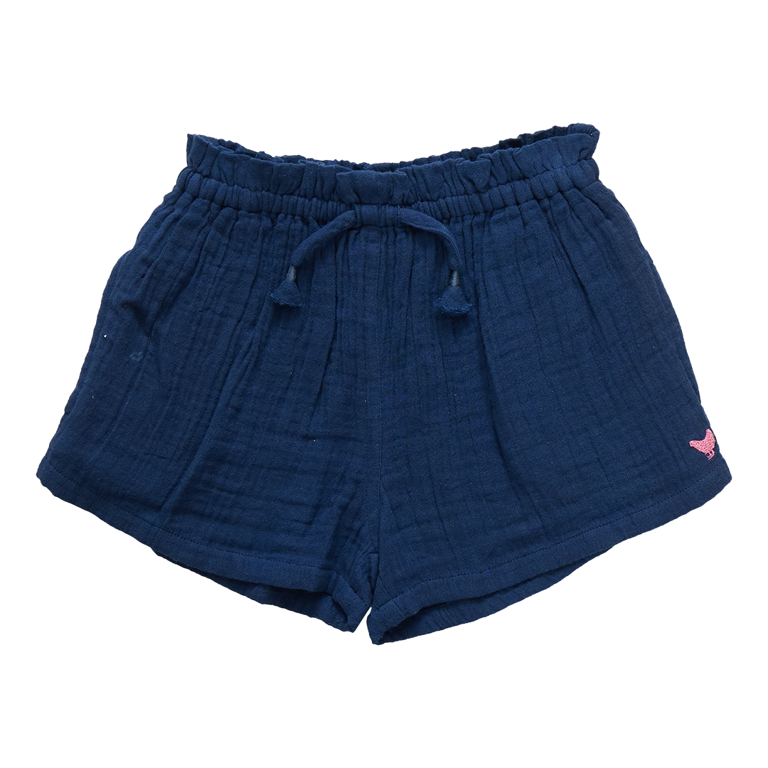 Girls Theodore Short - Navy Gauze