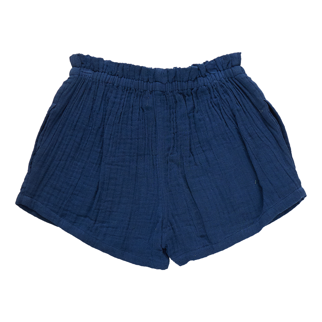 Girls Theodore Short - Navy Gauze