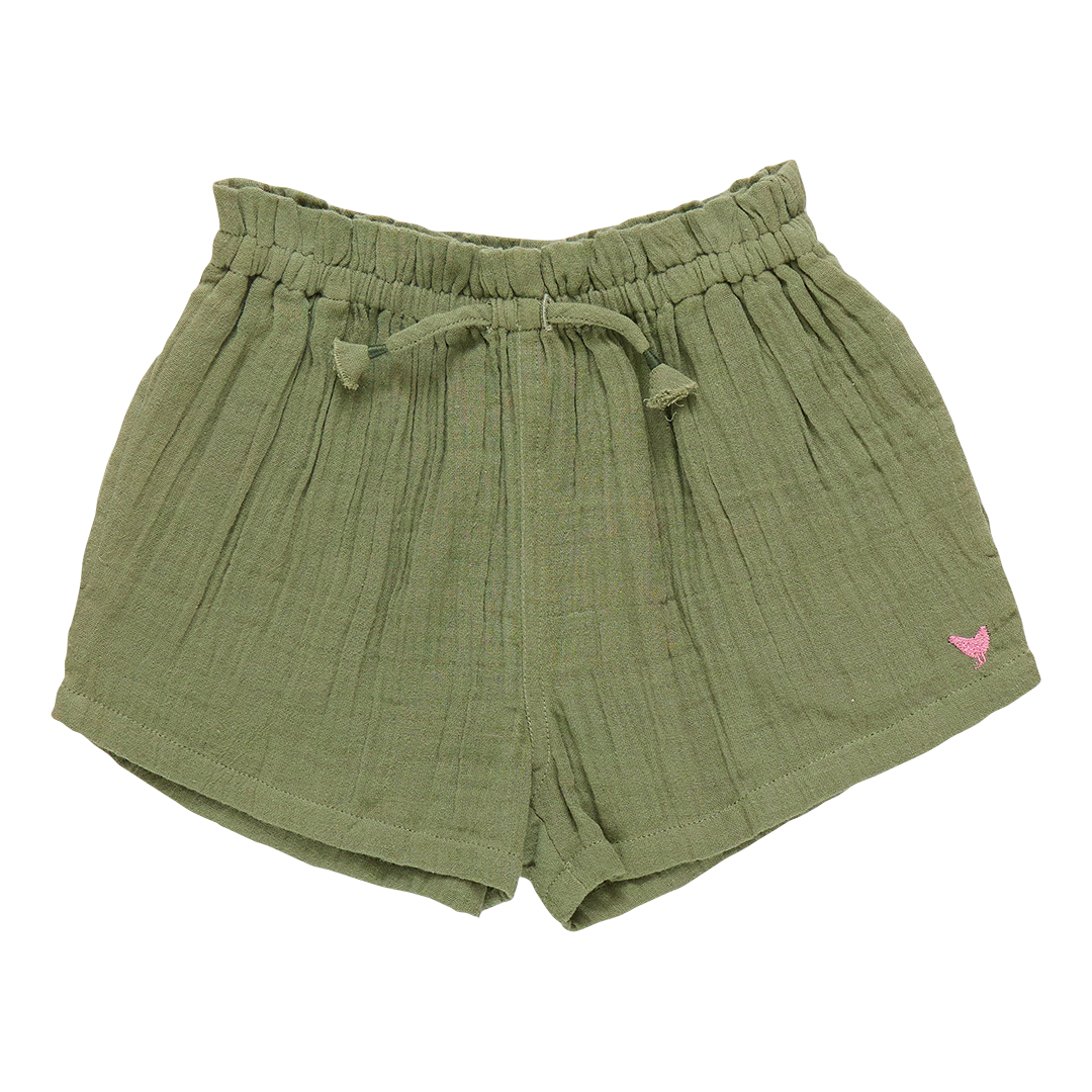 Girls Theodore Short - Leaf Green Gauze