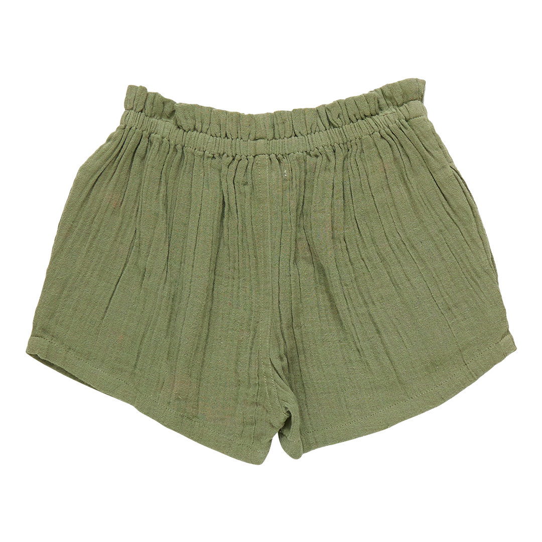 Girls Theodore Short - Leaf Green Gauze