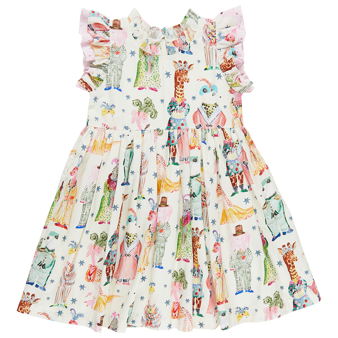 Girls Leila Dress - Circus Animals