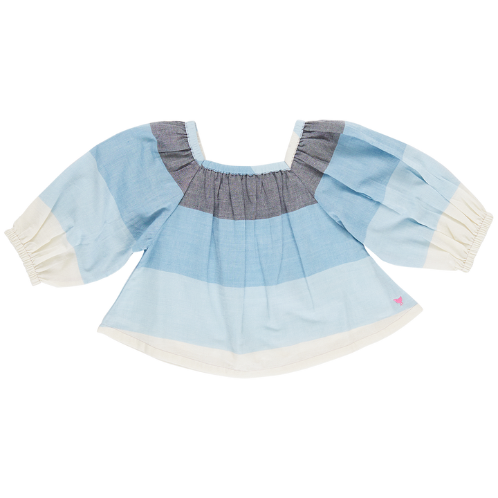 Girls Lexi Top - Ocean Stripe