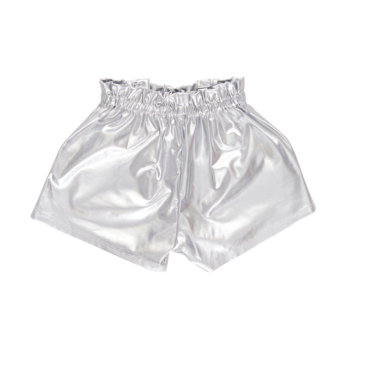 Girls Theodore Short - Silver Lame