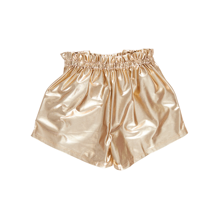 Girls Theodore Short - Gold Lame