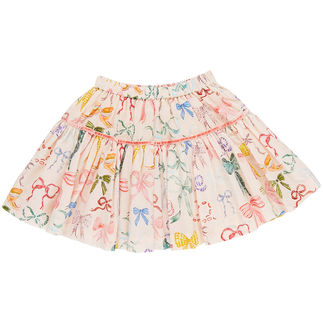 Girls Maribelle Skirt - Watercolor Bows