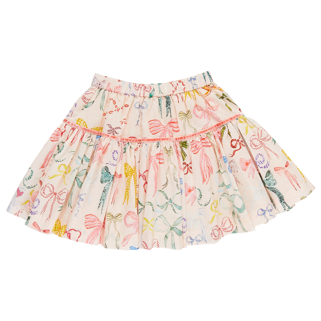 Girls Maribelle Skirt - Watercolor Bows