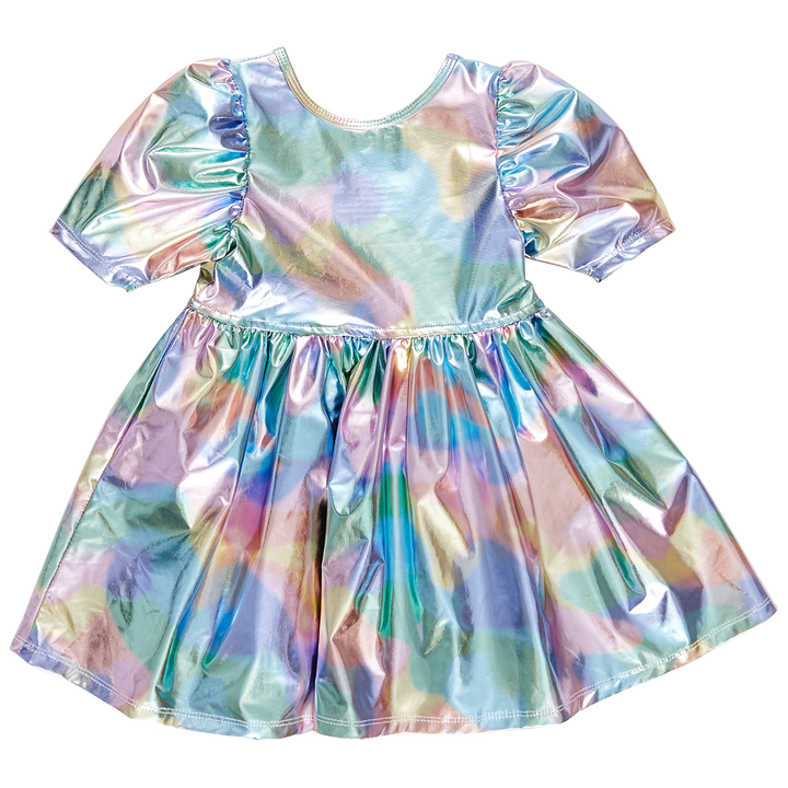 Girls Laurie Dress - Cotton Candy Lame