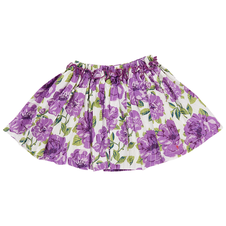 Girls Gianna Skirt - Purple Peonies