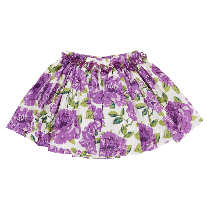 Girls Gianna Skirt - Purple Peonies