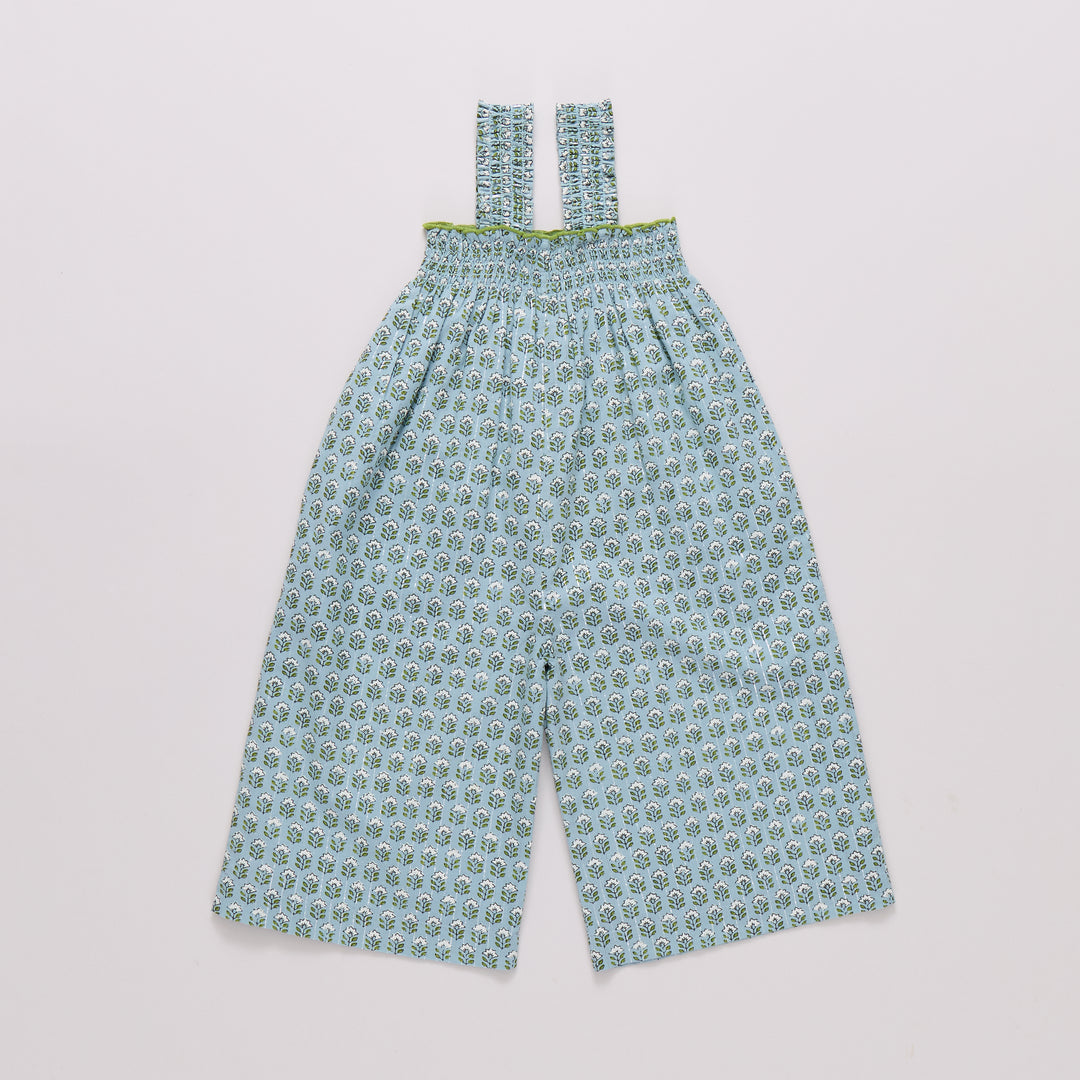 Girls Eleven Jumper - Blue Prairie Block Print