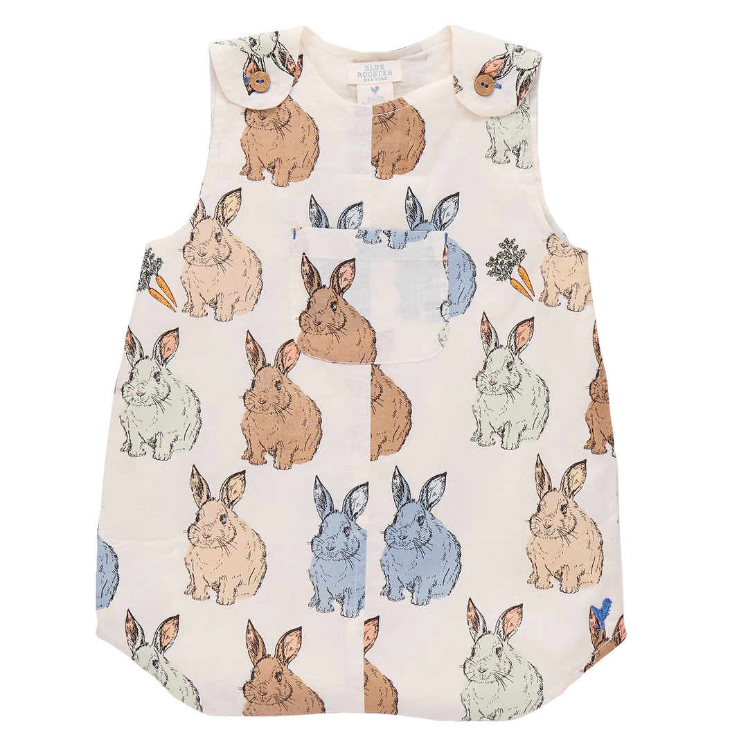 Baby Boys Noah Jumper - Blue Vintage Bunnies