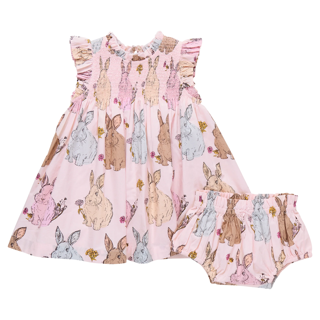 Baby Girls Stevie Dress Set - Vintage Bunnies