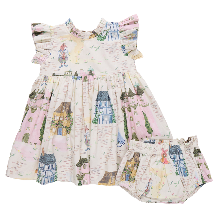 Baby Girls Jennifer Dress Set - Whimsical Castle