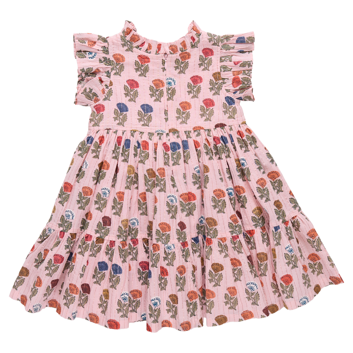 Girls Jennifer Dress - Multi Flower Drop