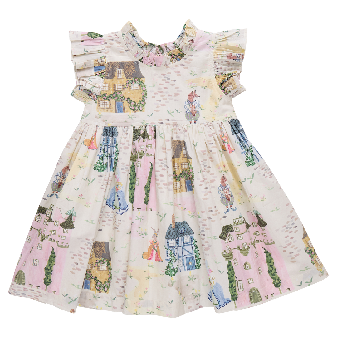 Girls Jennifer Dress - Whimsical Castle