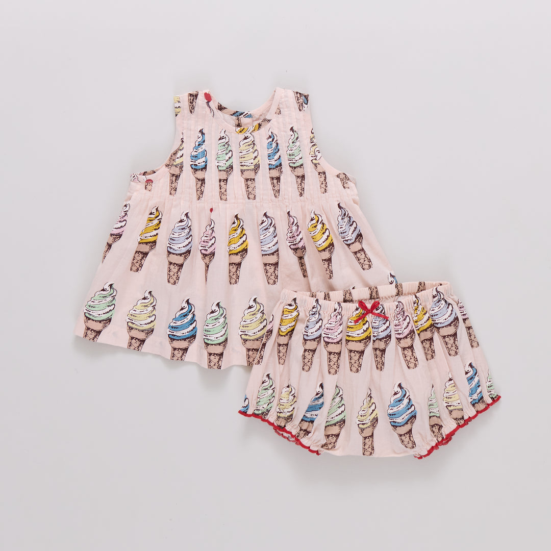Baby Girls Jaipur 2-PC Set - Pink Soft Serve