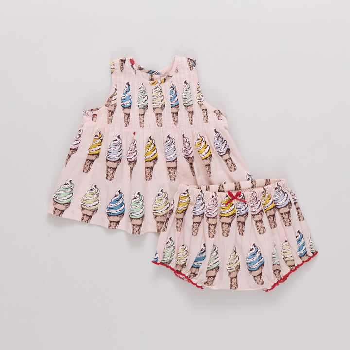 Baby Girls Jaipur 2-PC Set - Pink Soft Serve