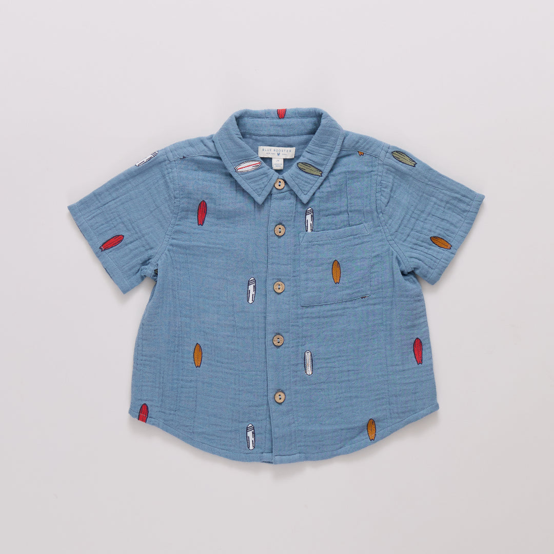 Boys Jack Shirt - Surfboard Embroidery