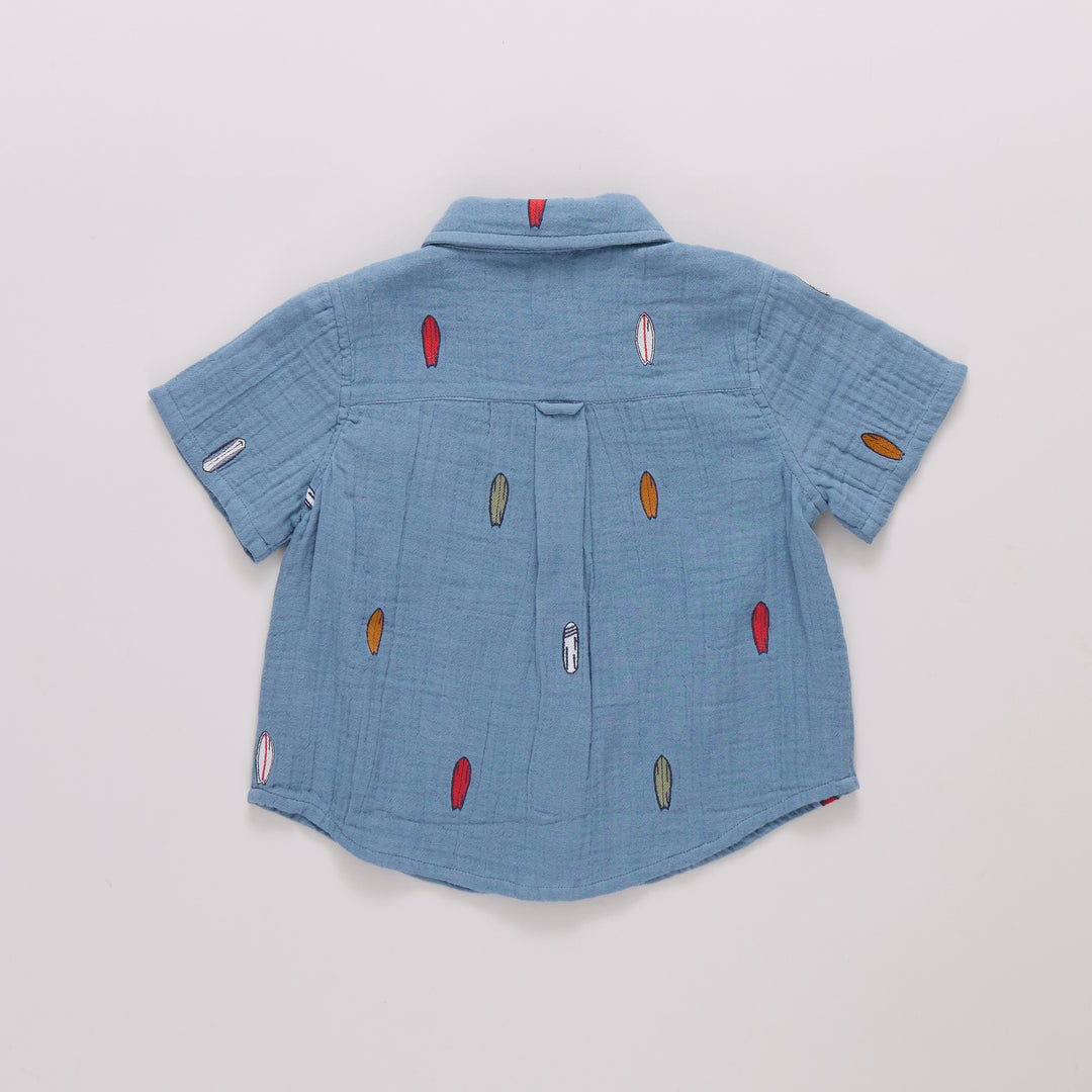 Boys Jack Shirt - Surfboard Embroidery