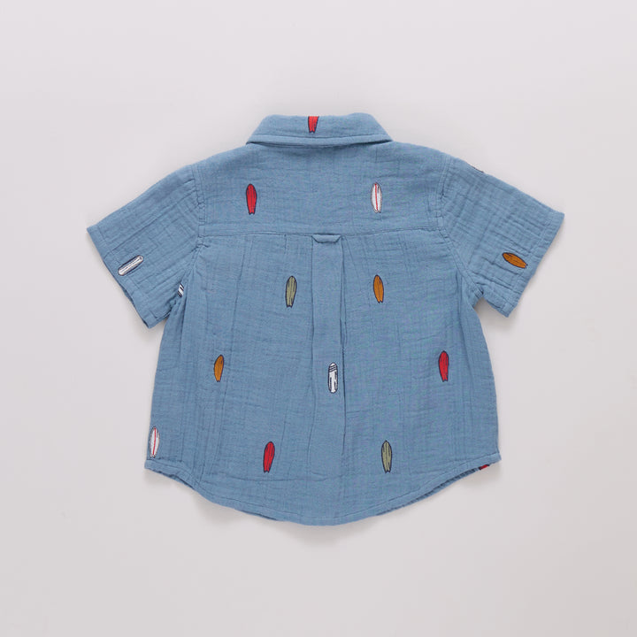 Boys Jack Shirt - Surfboard Embroidery