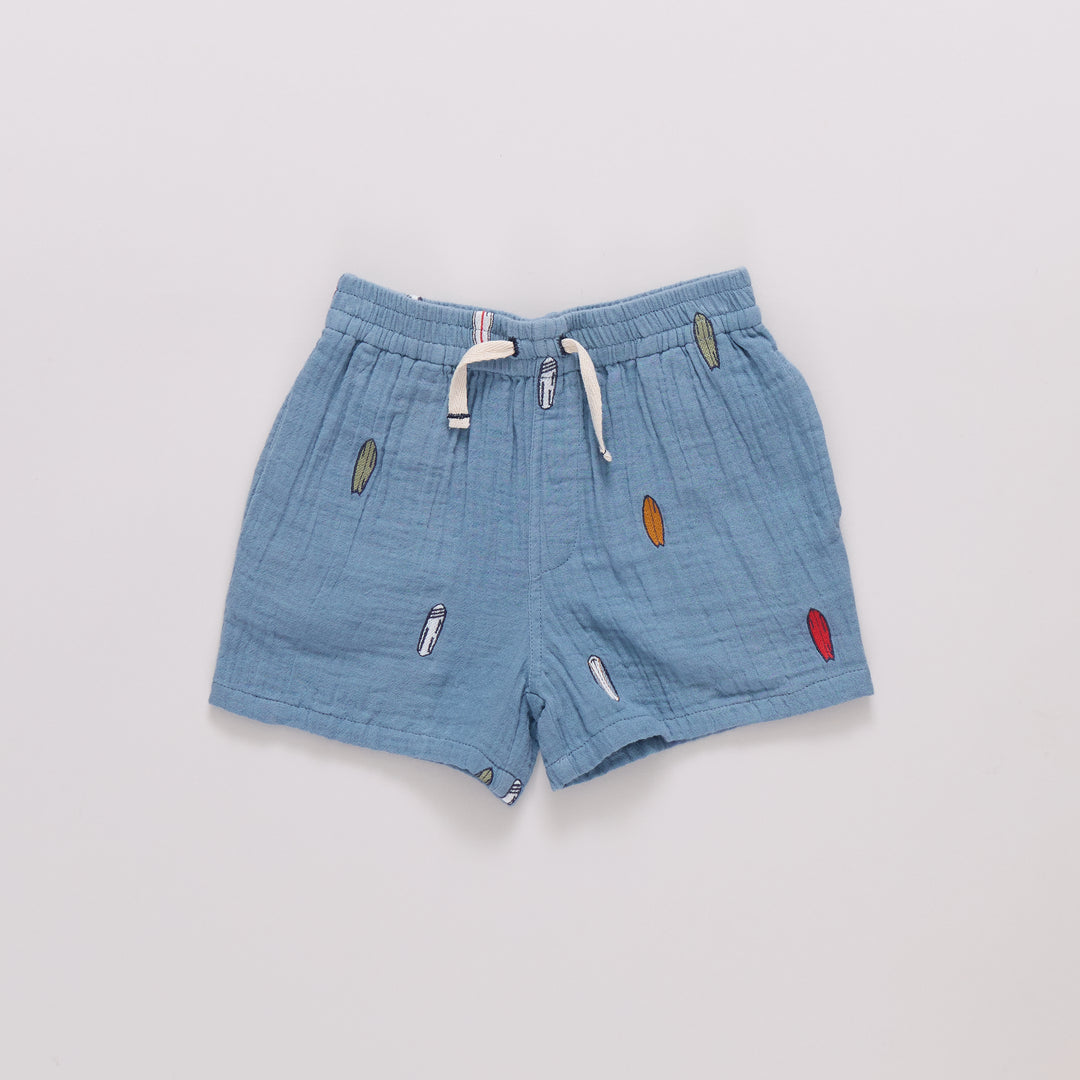 Boys Calvin Shorts - Surfboard Embroidery
