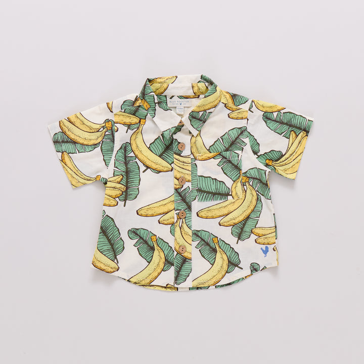 Baby Boys Jack Shirt - Banana Leaves