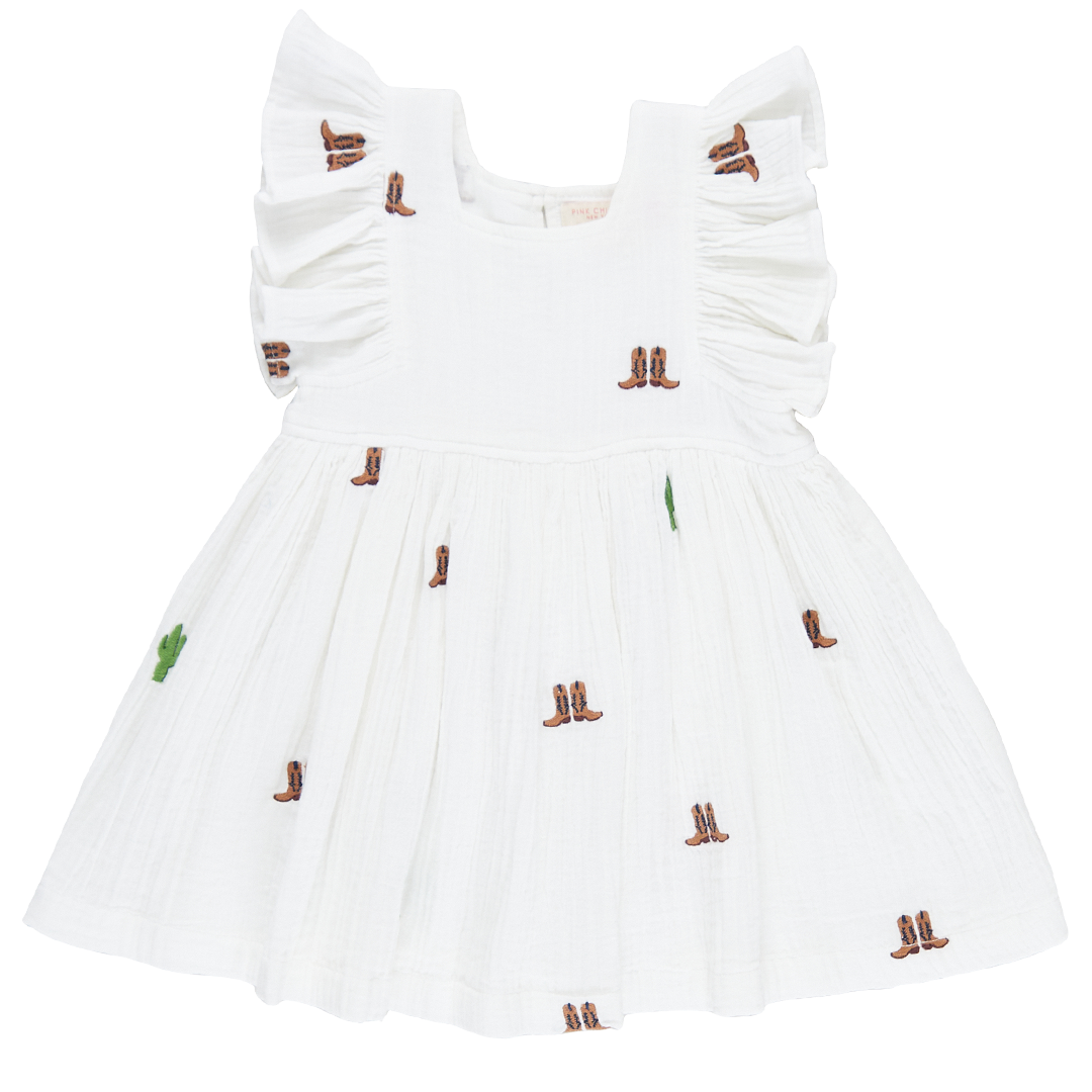Girls Elsie Dress - Rodeo Embroidery