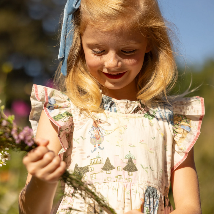 Girls Jennifer Dress - Whimsical Castle
