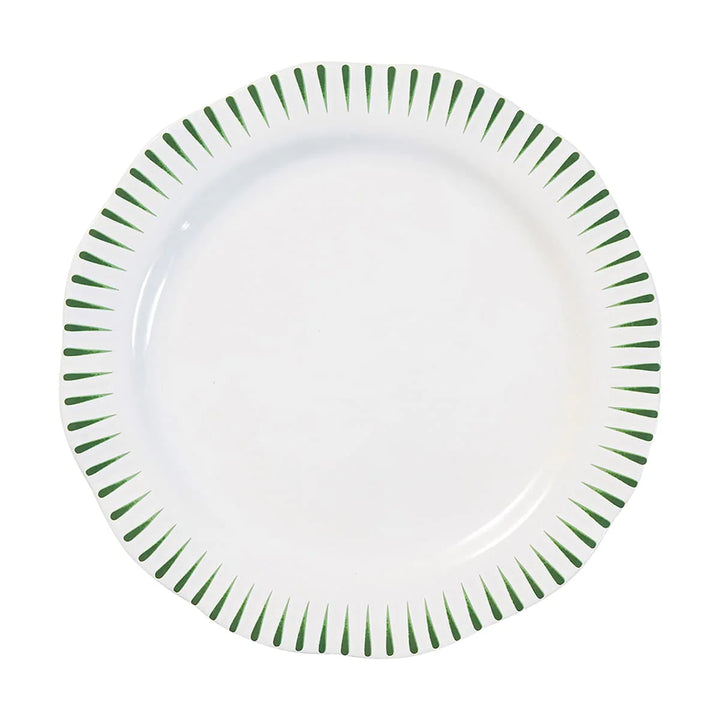Sitio Stripe Dinner Plate - Basil