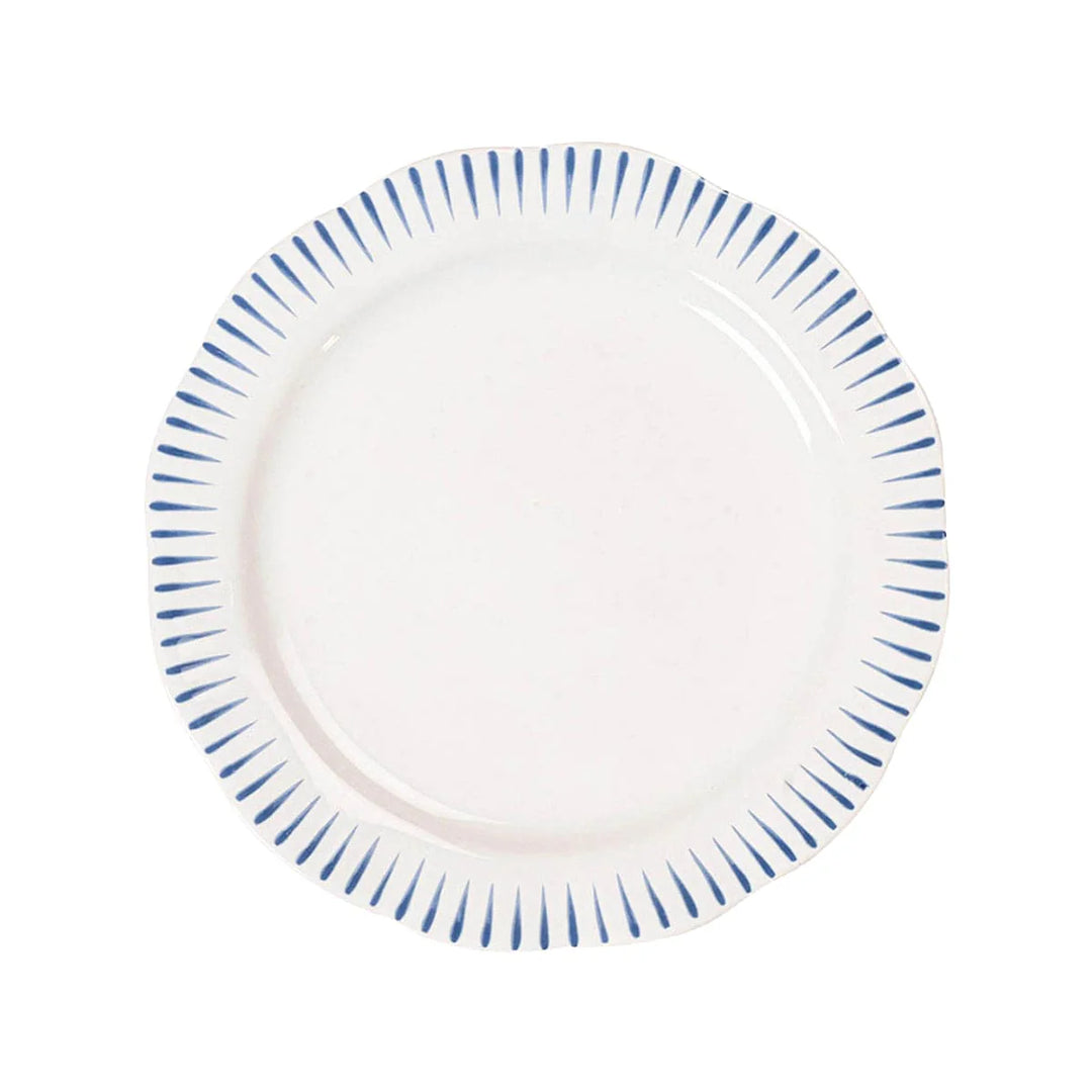 Sitio Stripe Dessert/Salad Plate - Delft Blue