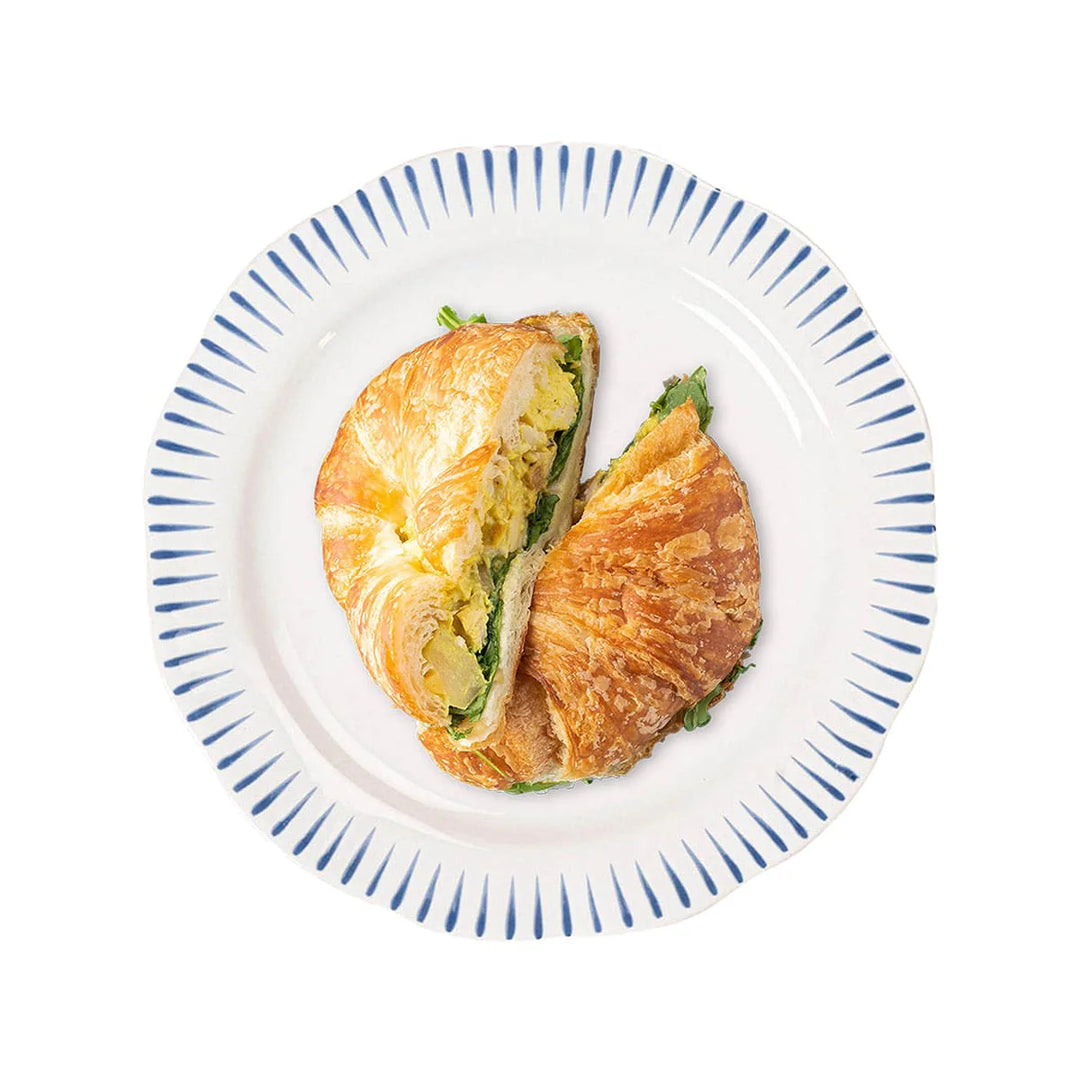 Sitio Stripe Dessert/Salad Plate - Delft Blue