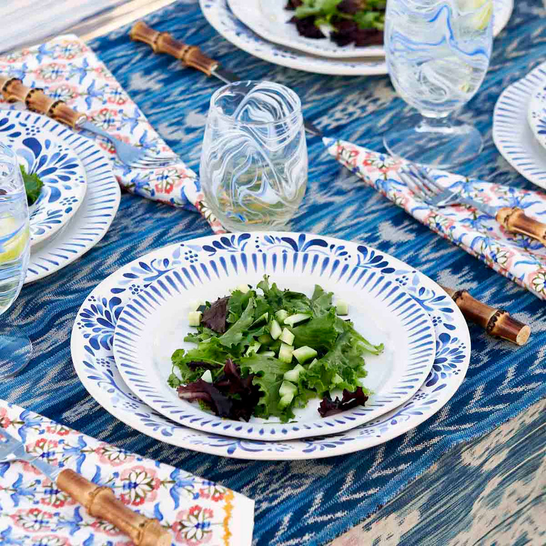Sitio Stripe Dinner Plate - Delft Blue