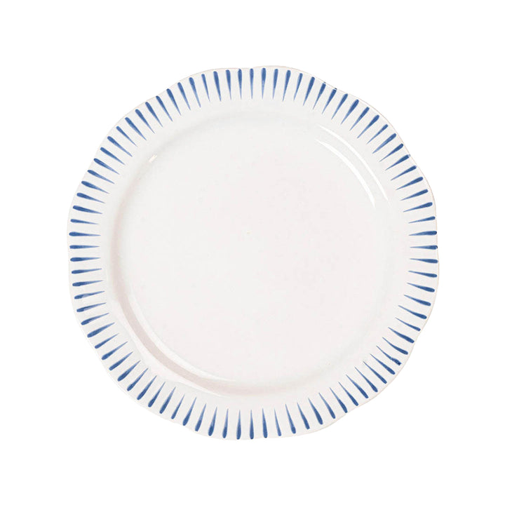Sitio Stripe 4pc Place Setting with Mug - Delft Blue
