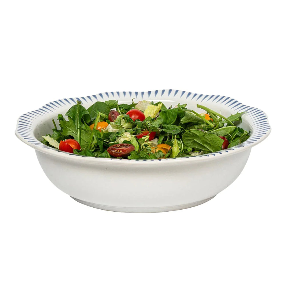 Sitio Stripe Serving Bowl - Delft Blue