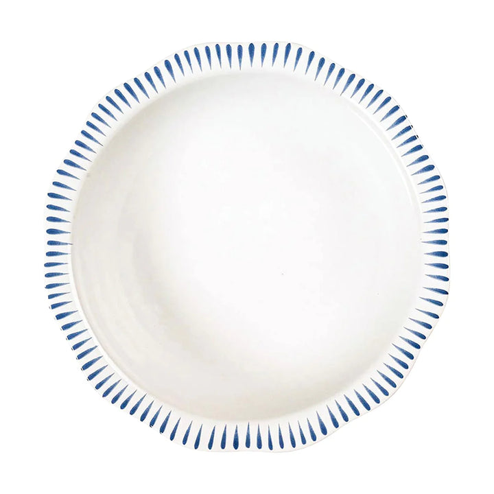 Sitio Stripe Serving Bowl - Delft Blue