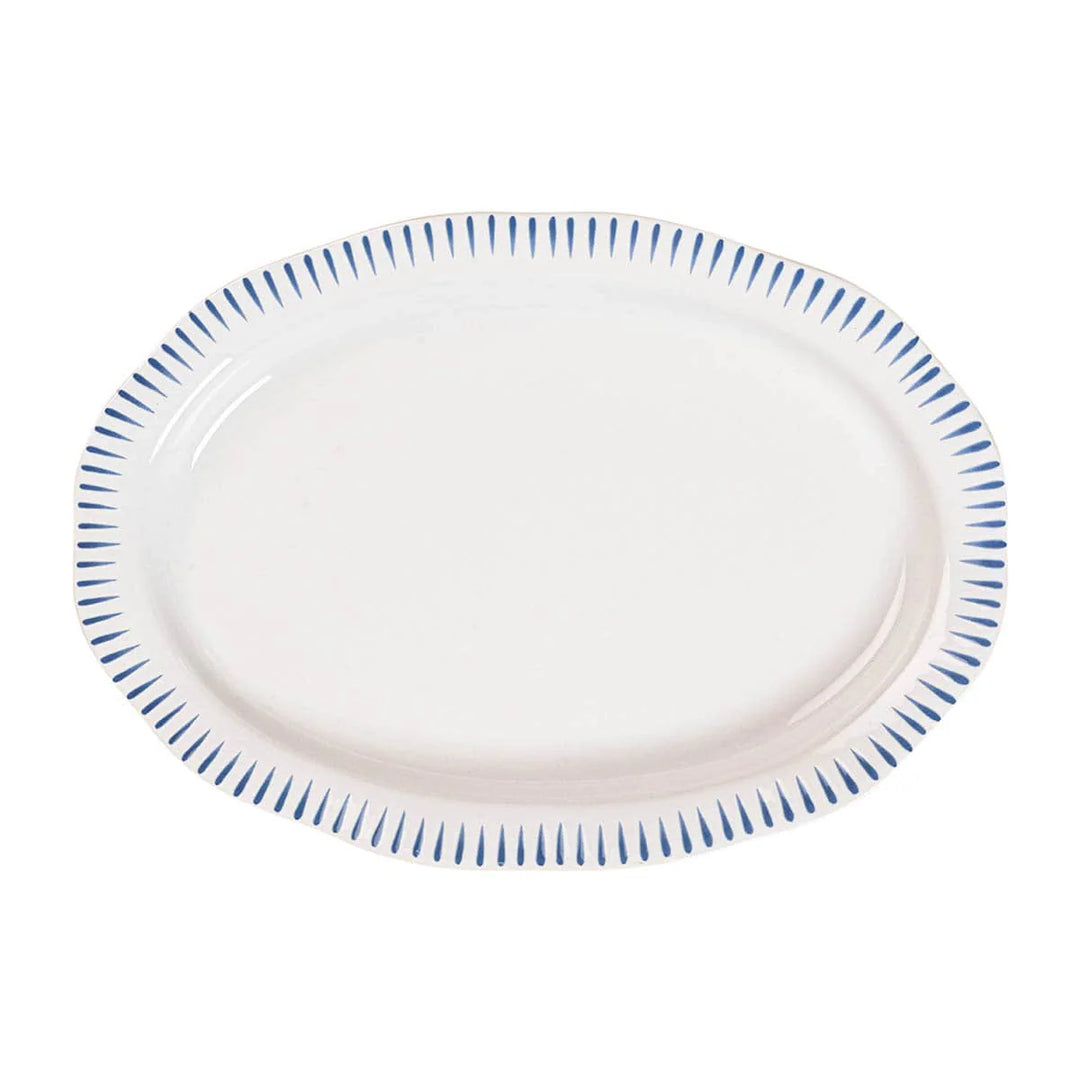 Sitio Stripe Serving Platter - Delft Blue