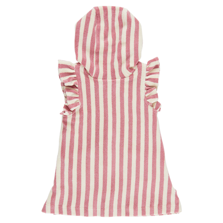 Girls Terry Coverup - Pink Stripe