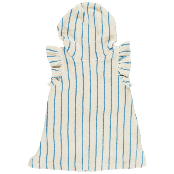 Girls Terry Coverup - Blue Stripe