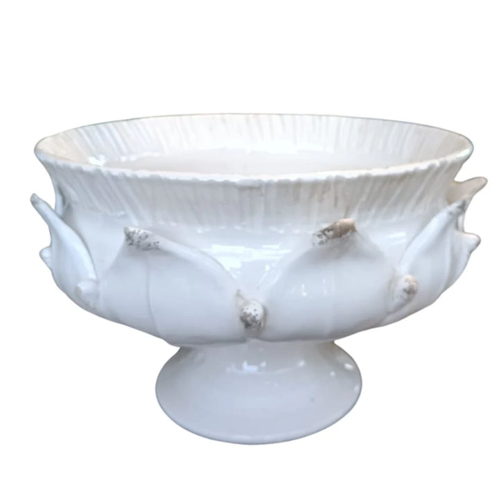 Scavo Harvest Pedestal Bowl - White