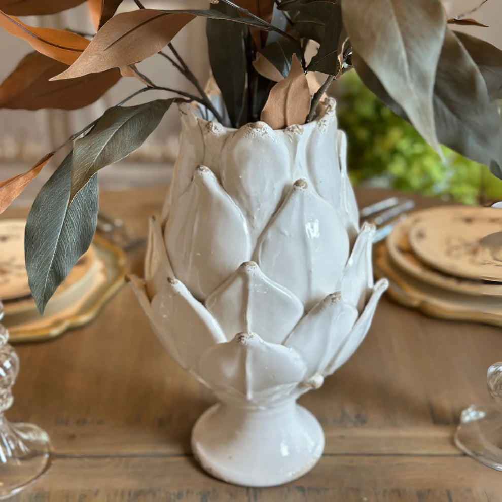 Scavo Harvest Vase - White