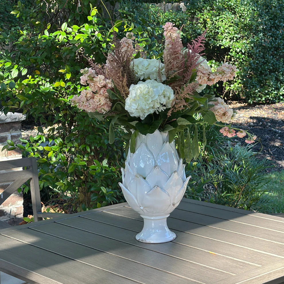 Scavo Harvest Vase - White