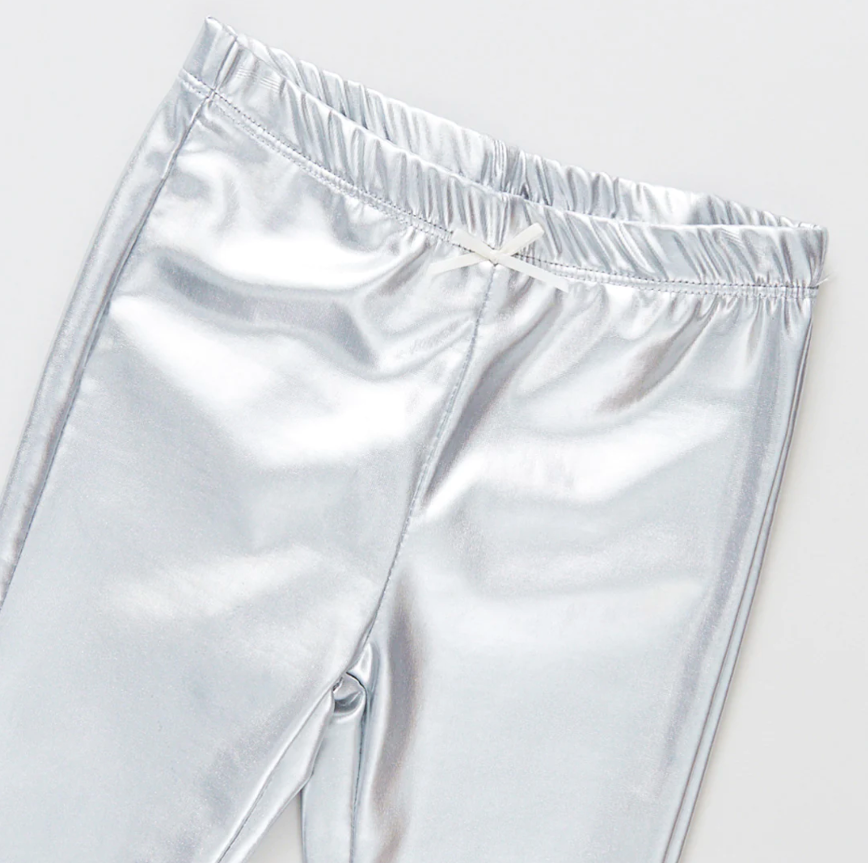 Baby Lame Girls Legging - Silver