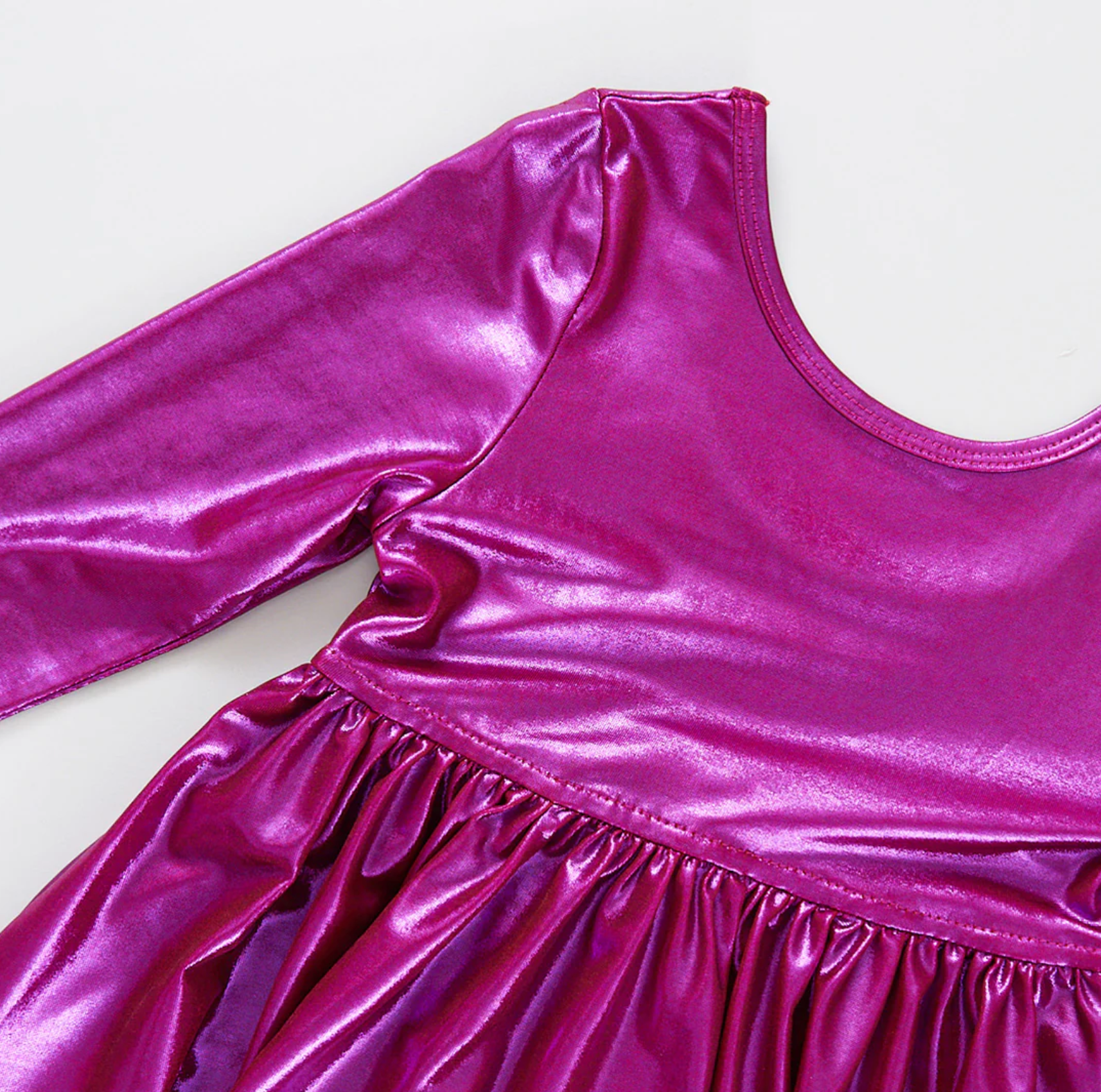 Girls Lame Steph Dress - Purple