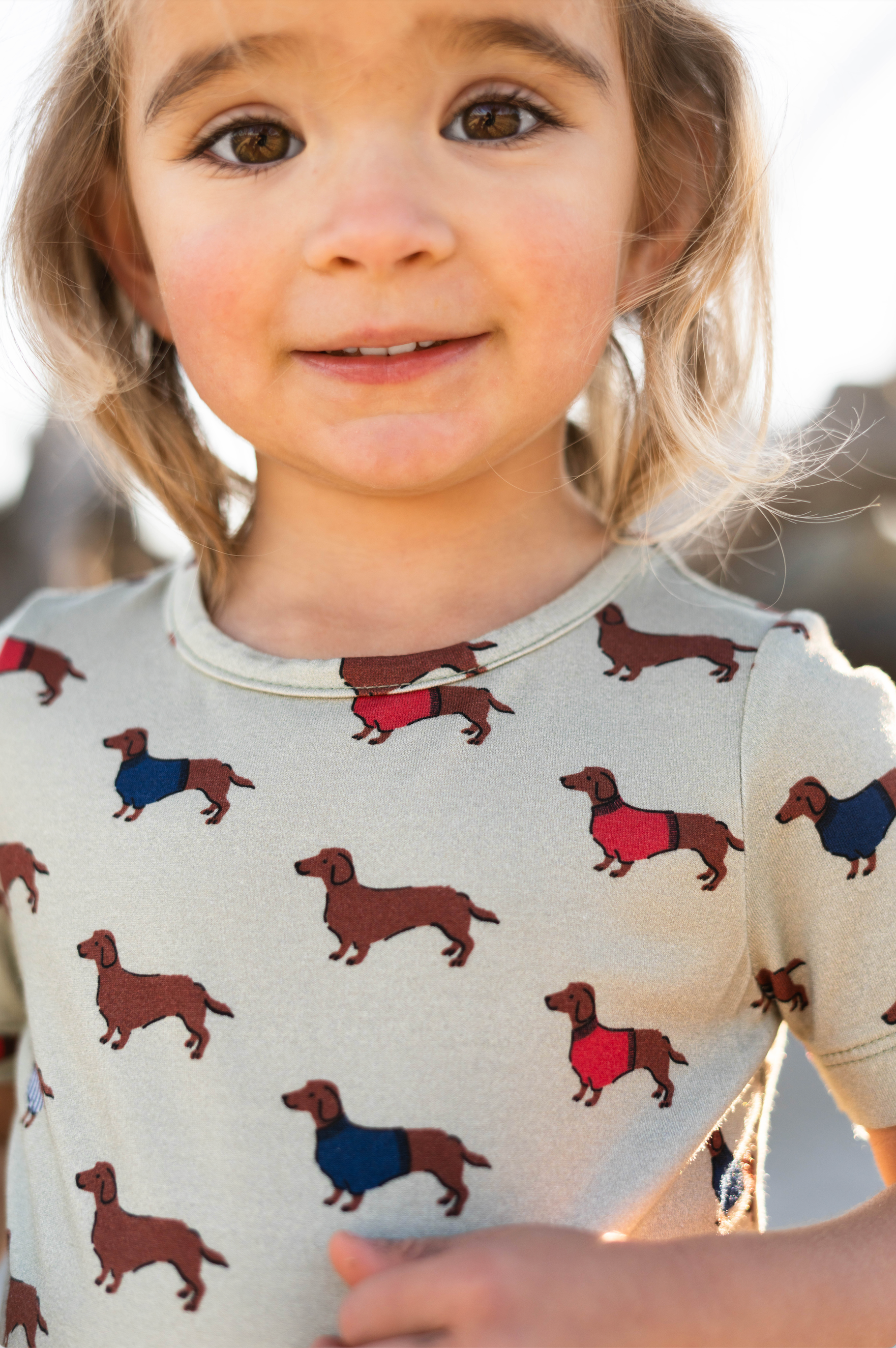 Kids Bamboo PJ Set - Sweater Dogs