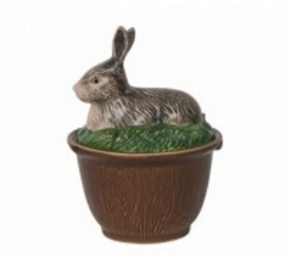 Forest Walk Rabbit Bowl with Lid - Multi