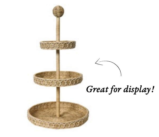 Provence Rattan 3-Tier Shelving Unit - Whitewash