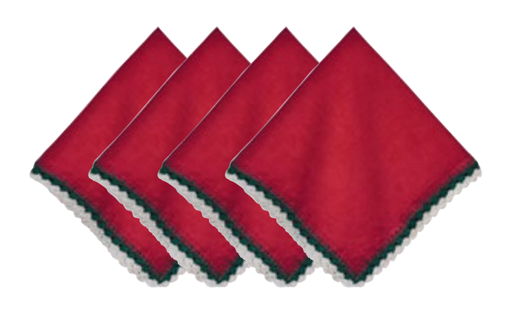 Isadora Napkin Set/4- Red