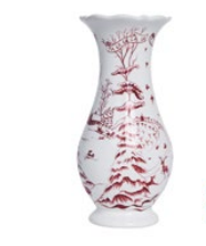 Country Estate Winter Frolic 9" Vase - Ruby