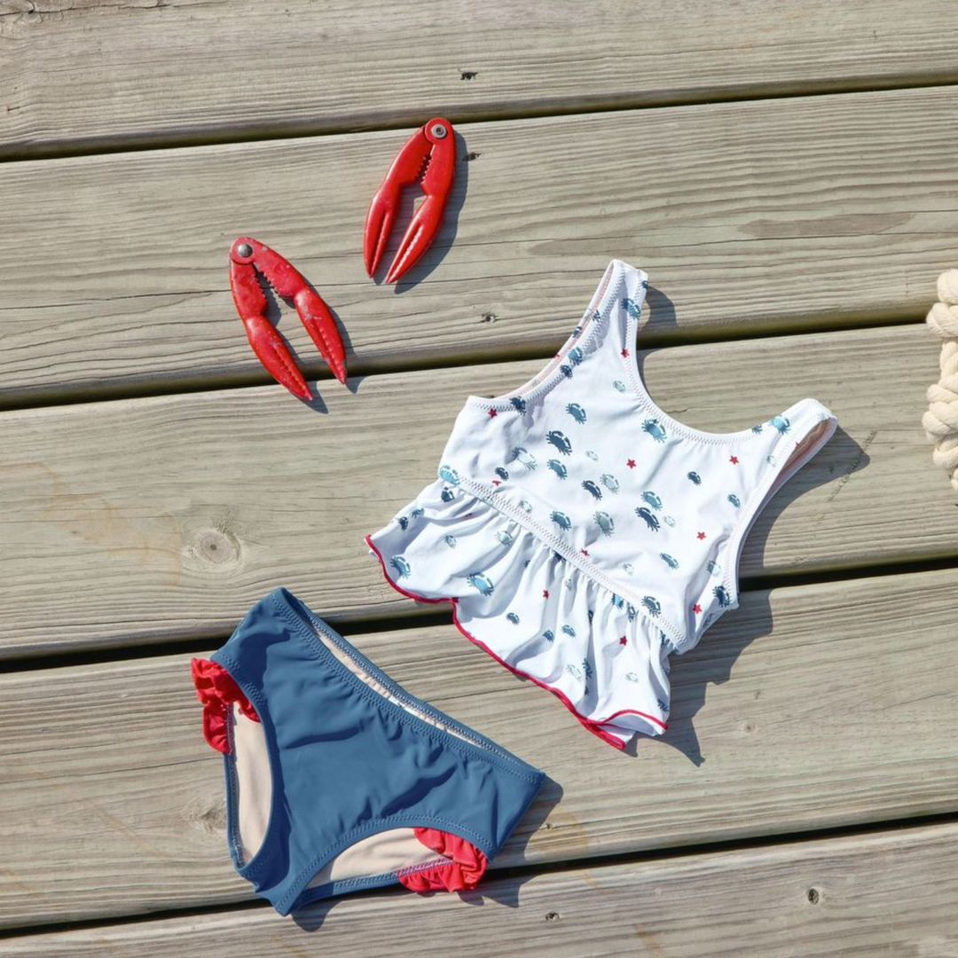 Girls Palmer Tankini - Small Crabs