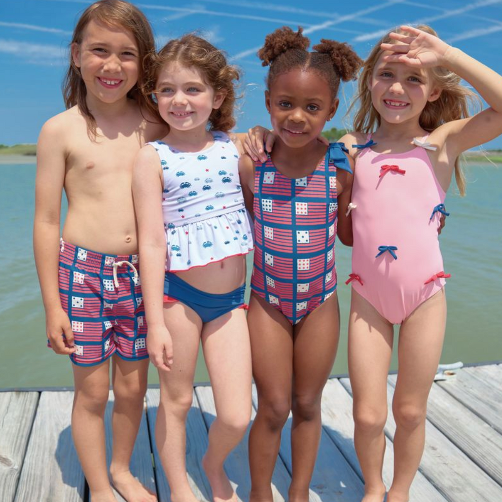 Girls Palmer Tankini - Small Crabs